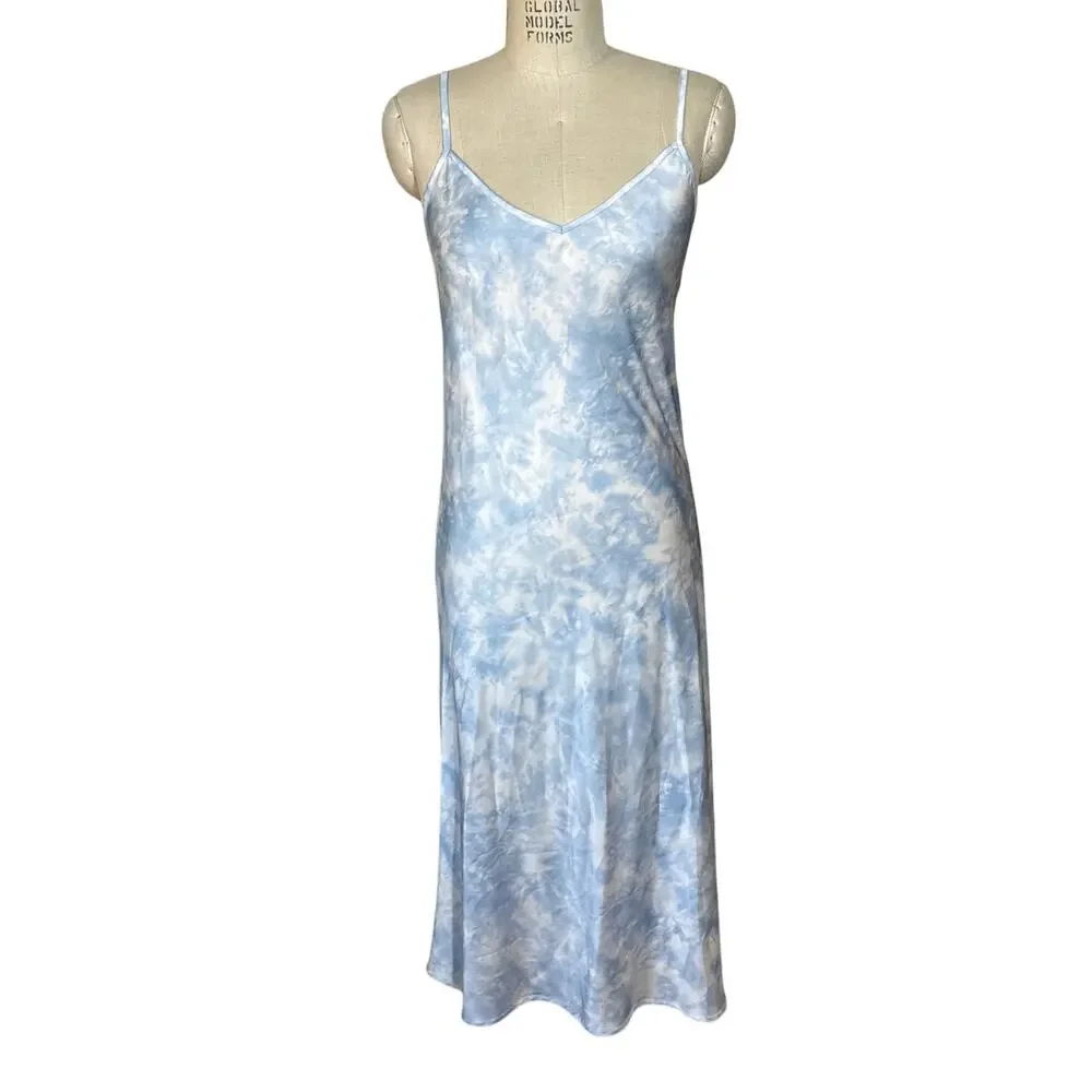 All Saints | Dresses | All Saints Womens Cloud Tiedye Print Midi Satin Slip  Dress Size Us 6 | Poshmark